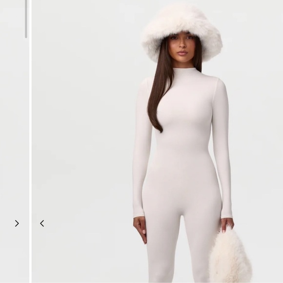 White Faux Fur Hat new